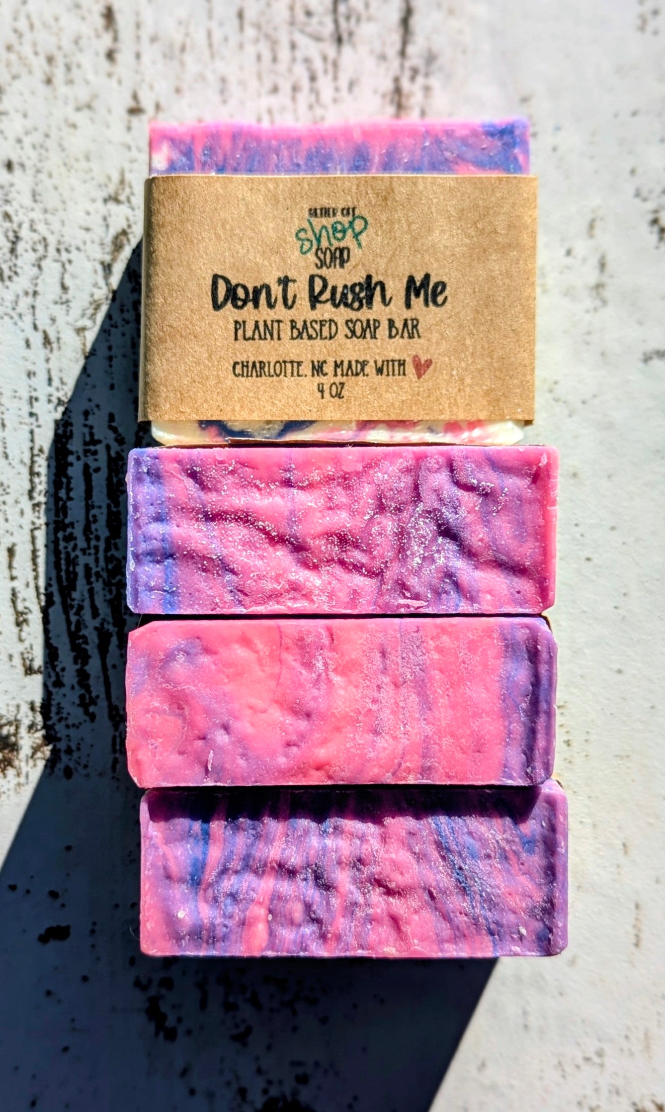 Don't Rush Me Cold Process Soap Unscented Handmade Vegan Bar