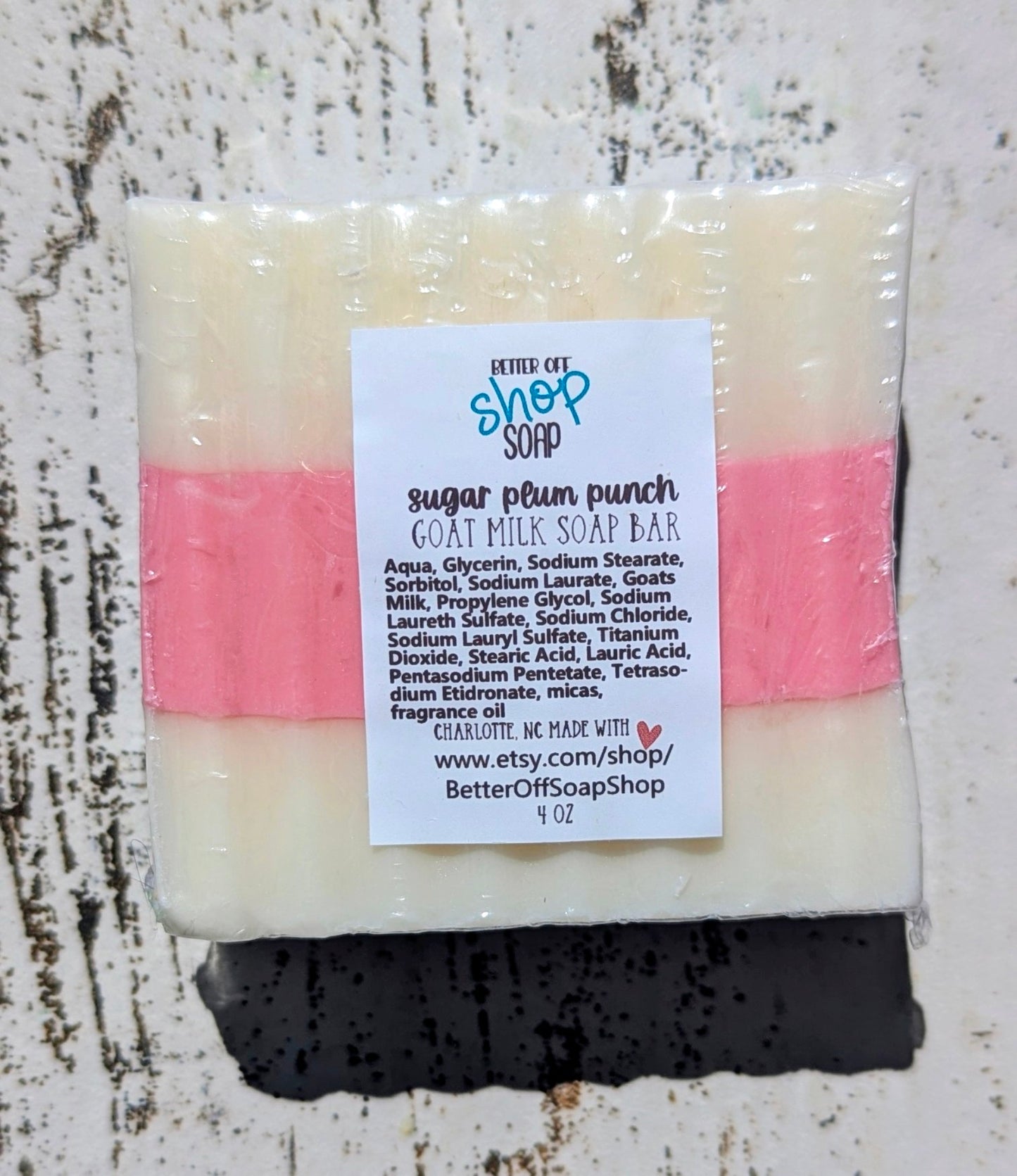 Sugar Plum Punch Stripe Goat Milk Soap Bar