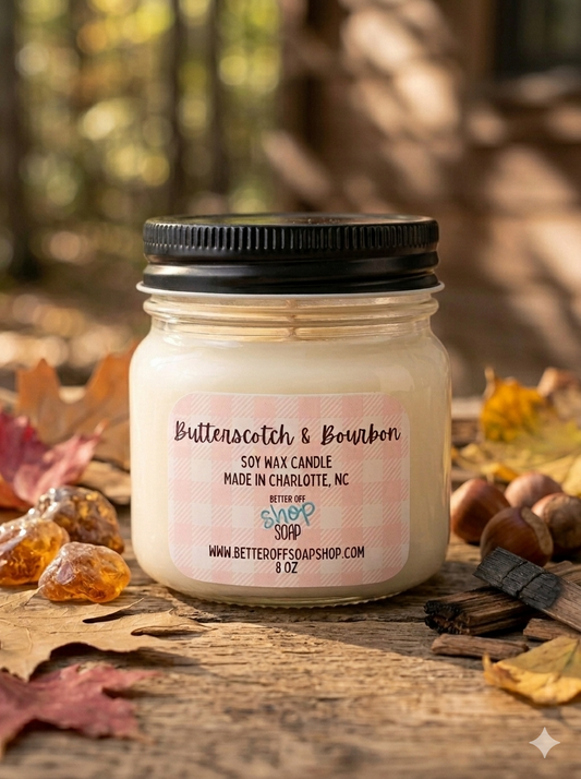 Butterscotch & Bourbon Soy Wax Candle