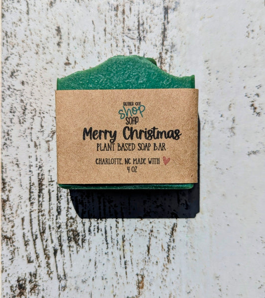 Merry Christmas Cold Process Vegan Soap Bar