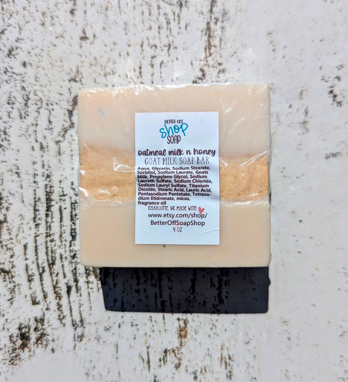 Oatmeal Milk N Honey Stripe Goat Milk Soap Bar